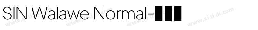 SIN Walawe NormaI字体转换